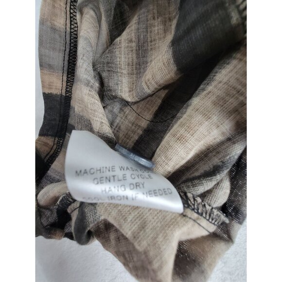 Terra Sj Apparel Womens Striped 3/4 Sleeve Button-Up Tunic Top Medium Pocket - Picture 5 of 8